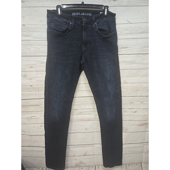 Mavi Jeans Mens 31x34 James Skinny Mid Rise Stretch Dark Wash Modern Stretch - Picture 1 of 10